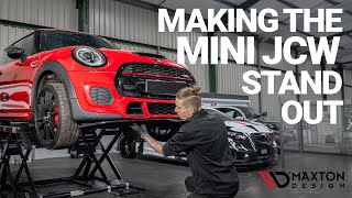 Mini JCW with Maxton Design Splitter  Body Kit Installation [upl. by Bennion]