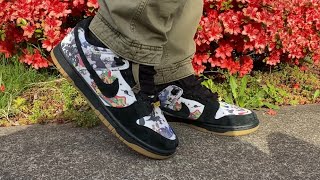 Supreme x Nike SB Dunk Low quotRammellzeequot On Foot Review and Sizing Guide  Option B [upl. by Ahseram165]