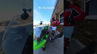 No Backpack  can’t shop  2024 Ninja 500 KRT  christianbikers motorcycle ninja bikelover [upl. by Ollie]