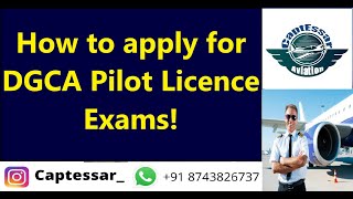 How to apply for DGCA Pilot Licence Examination  How to apply for PPL CPL or ATPL examination [upl. by Waddell]