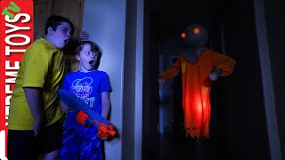 The Ghost Scarecrow Haunts Ethan and Cole Sneak Attack Squad Halloween [upl. by Lasser702]