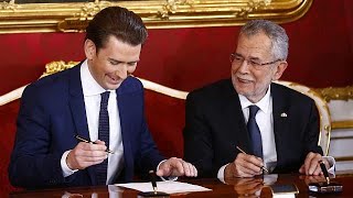 Kurz ist Kanzler der neuen türkisblauen Regierung in Österreich [upl. by Aramois83]