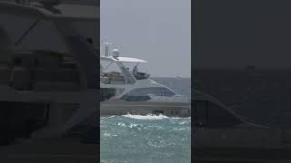 ROLLING MEGA YACHT OUT THE INLET  ROUGH INLETS  Boats at Jupiter [upl. by Pirali]