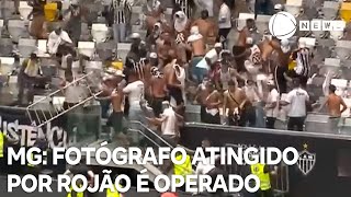 Fotógrafo ferido por rojão na final da Copa do Brasil é operado [upl. by Torhert]