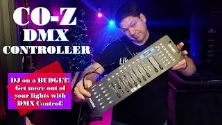 COZ 192 DMX Controller  A review demo and how to start creating DJ Light Shows wo over spending [upl. by Itsim]