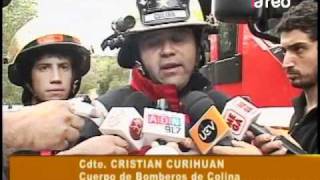 Incendio destruyó casa de Felipe Camiroaga en Chicureo [upl. by Mahgem]