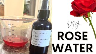 How to make Rose Water l DIY Rose Water for Hair Locs I Benefits of using Rose Water [upl. by Leiram246]