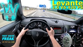 2022 Maserati Levante Modena S 30 V6 430 PS TOP SPEED GERMAN AUTOBAHN DRIVE POV [upl. by Ahsennek]