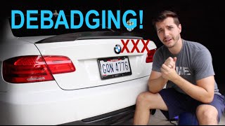 How To DEBADGE Your Car Debadging My BMW 335i [upl. by Lindemann]