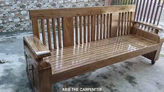 Explore modern sofa set designs Stylish sala set wood furniture living rooms I Akie The Carpenter [upl. by Jsandye]