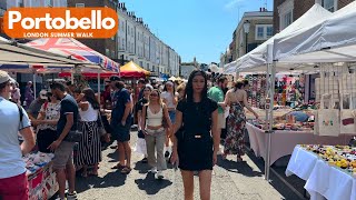 Portobello Market amp Notting Hill ☀️ London 4K HDR  2023 [upl. by Lleznod900]