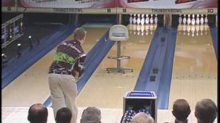 Osku Palermaa Bowling Trick Shot  Launches a Bowling Ball Over a Chair [upl. by Aeriela]