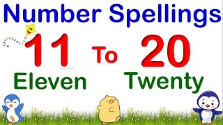 Number Names 11 to 20  11  20 Number Spellings  Eleven to Twenty Spelling  Number Names For Kids [upl. by Wojak]