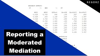 How to Report a Moderated Mediation [upl. by Derek]