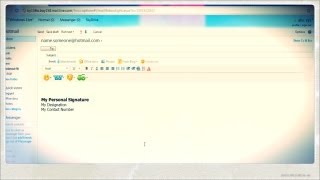 How to Create an Email Signature in Hotmail [upl. by Ymas]