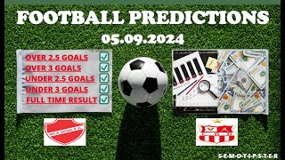 Football Predictions Today 05092024Today Match PredictionFootball Betting TipsSoccer Betting [upl. by Odlareg]