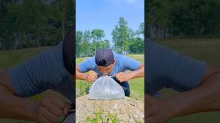 He knows how to SAVE Water💦 camping survival bushcraft outdoors lifehacks [upl. by Tallula]