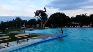 Half Gainer Brookside Pool Marion Ohio [upl. by Eixam]