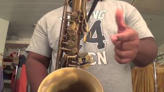 Tenor Sax Altissimo Bb Blues Scale 4 Octaves [upl. by Ylime]