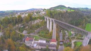 Switzerland StGallen Sitterviadukt Brückenweg [upl. by Sudaorb]