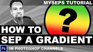 How to color separate a gradient in Photoshop channels for screen printing [upl. by Waldack331]