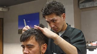 💈ScissorsOnly Transformational Haircut by Traditional Japanese Barber asmr scissorhaircut [upl. by Aidas]