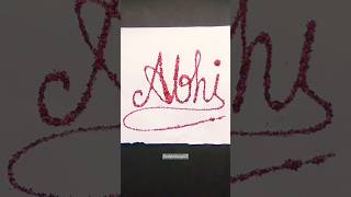 Abhi name art art calligraphy viralshort shorts youtubeshorts drawingideas creative pop [upl. by Gerstein210]