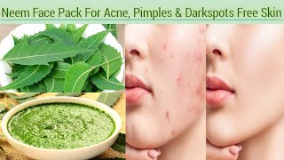 Neem Face Pack For Pimples Neem Face Pack For Glowing Skin [upl. by Yablon]