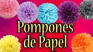 TUTORIAL PARA HACER POMPONES METÁLICO [upl. by Nahshun]