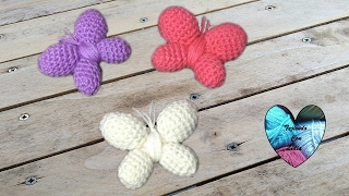 Mariposas tejidas a crochet crochet Amigurumi muy fácil [upl. by Selwin]