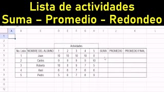 Como redondear el promedio de calificaciones en excel [upl. by Trakas]