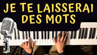 PIANO FACILE  PATRICK WATSON  JE TE LAISSERAI DES MOTS [upl. by Suravat]