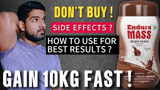 Dont Buy Endura Mass Weight Gainer  How to Use Endura Mass GAINER  Gain 8kg to 10kg Fast [upl. by Doreg971]