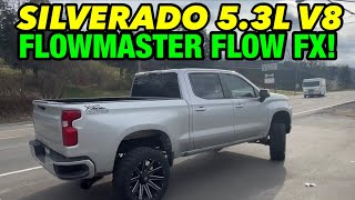 2020 Chevy Silverado 53L V8 Exhaust w FLOWMASTER FLOW FX [upl. by Annod]