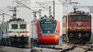 Fast Electric Trains in Wadi Guntakal Route  Indian Railways [upl. by Davidde]