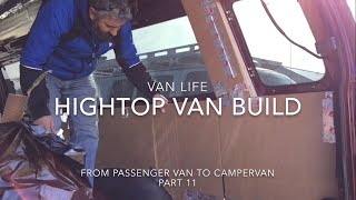 Van Life Wall Templates  HighTop Van Build From Passenger Van To Campervan Part 11 [upl. by Alamaj]