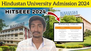 Hindustan University Admission 2024  Engineering  HITSEEE2024 Exam  HITS [upl. by Qifar184]