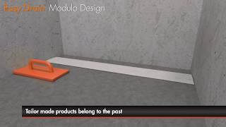 Linear Shower Drain Installation – Easy Drain Modulo Design English [upl. by Furlong]