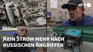 Mehr als eine Million Ukrainer nach russischen Angriffen ohne Strom  AFP [upl. by Adora697]