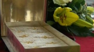 Vatican displays reputed bones of St Peter [upl. by Boggers]