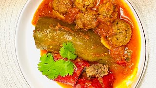 Dolma poivron à l’ancienne دولمة فلفل تقليدية قديمة على قانيها [upl. by Eliades616]