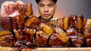 POBOLA MUKBANG  PORK ADOBO WITH COLA  BRAISED PORK BELLY  ALFIE EATS [upl. by Davenport499]