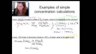 instrumental analysis week1 Lecture 3 Optional Review Solution Concentrations [upl. by Astrix]