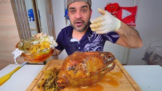 اكل راس خروف مشوي ومحمص لذيذ Roasted Lamb Head Eating Show Mukbang [upl. by Hayarahs]