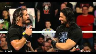 Roman Reigns interrupts Seth Rollins Raw March 2 2015 [upl. by Rudman501]