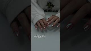 Ready for the news📣 gelmanicure naildesigns chromenails nailart nailstorytime naturalnails [upl. by Dor]