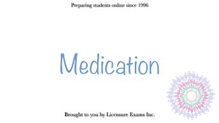 Medication  ASWB NCE NCMHCE MFT Exam Prep and Review [upl. by Nnaoj]