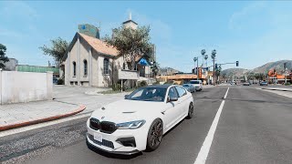 2022 BMW M5 Competition SPORT in CineREALISM 20 GTA5 Graphic Mod [upl. by Anairotciv]