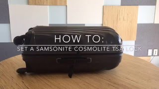 How To set A Samsonite Cosmolite Lock [upl. by Annayt]