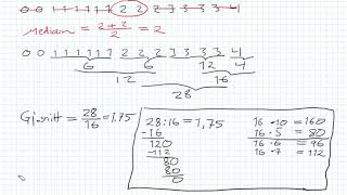 Matte 2P Statistikk Median Gjennomsnitt Kumulativ Frekvens del 1 Oppgave 6 V15 [upl. by Marybeth]